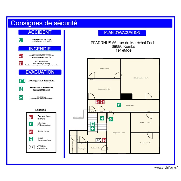 pfarhuss  1 er étage. Plan de 0 pièce et 0 m2