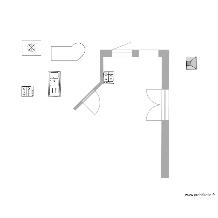 cuisine 115A. Plan de 