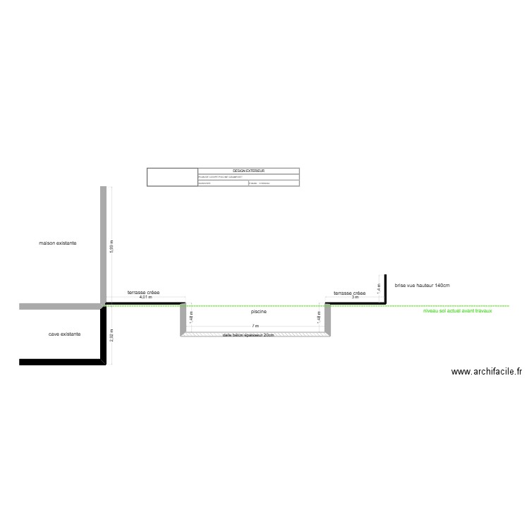 COUPE PISCINE GRAMFORT. Plan de 0 pièce et 0 m2