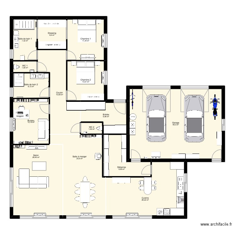 maison 10 FESSEL. Plan de 15 pièces et 221 m2