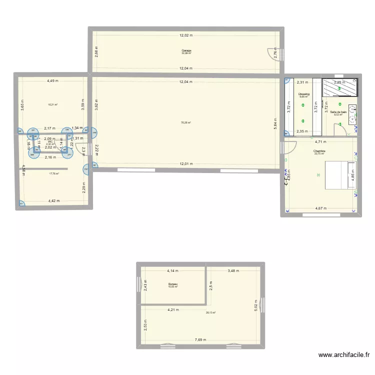 Plan maison neuve. Plan de 10  et 217 m²