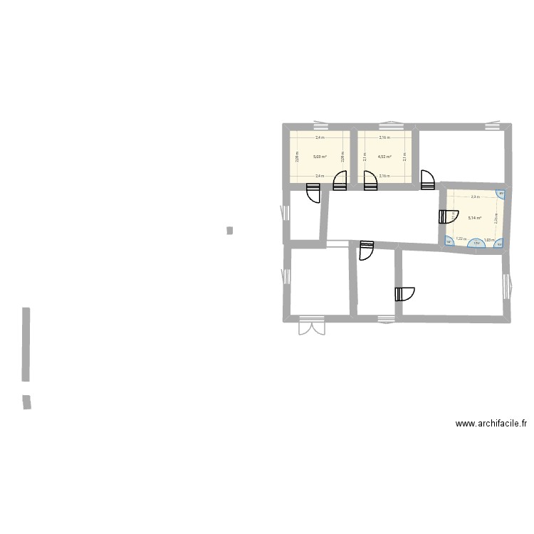 Bonsoir. Plan de 3 pièces et 15 m2