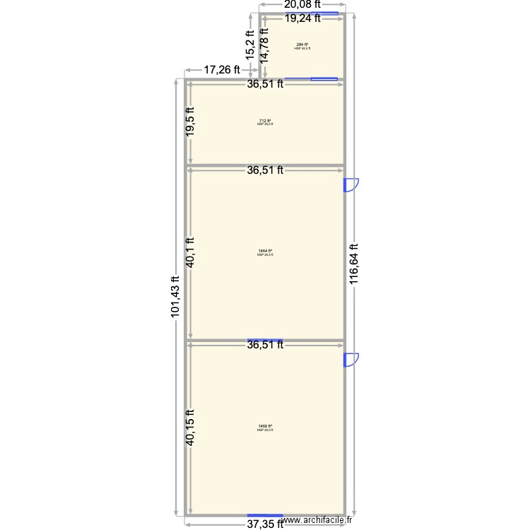 Kindeva Sep 2025. Plan de 4 pièces et 365 m2