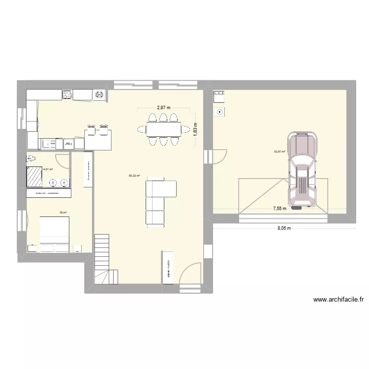 craponne 3. Plan de 4  et 154 m²
