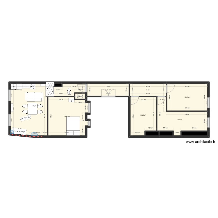 Romaric réno. Plan de 20 pièces et 184 m2