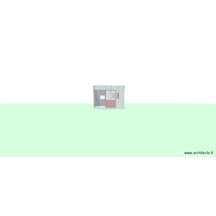Abri de jardin façade 1. Plan de 1 pièce et 13 m2