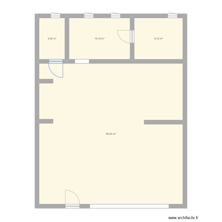 salon. Plan de 4 pièces et 103 m2