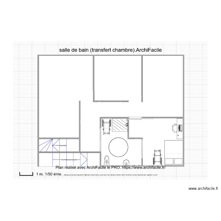 SDB aménagée. Plan de 0 pièce et 0 m2
