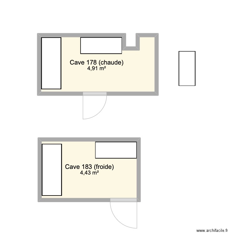 Caves. Plan de 0 pièce et 0 m2