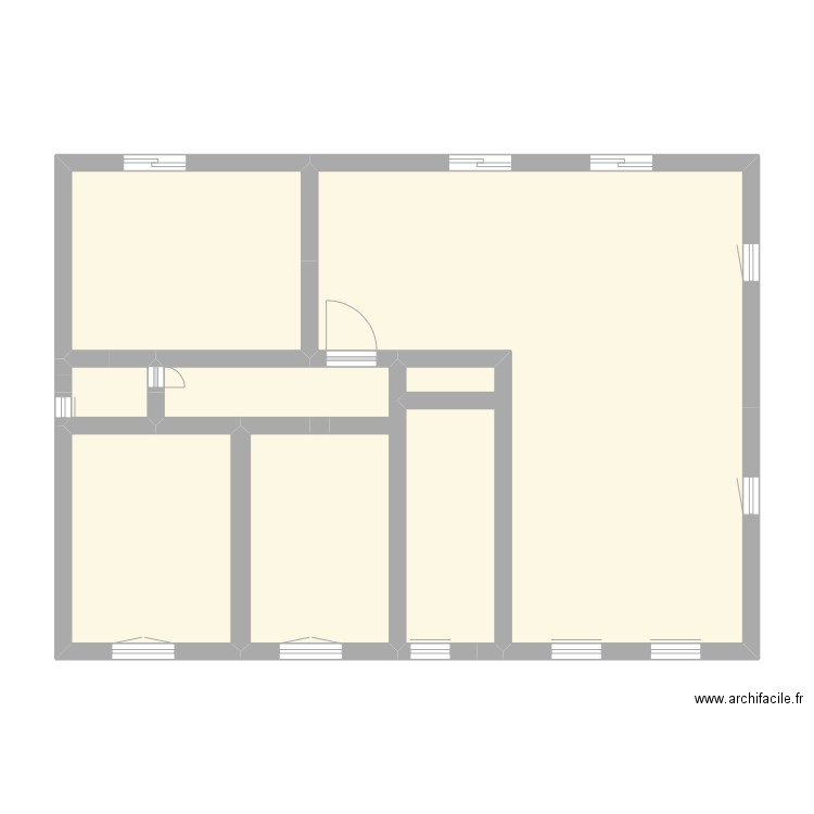 maison eccica. Plan de 6 pièces et 73 m2