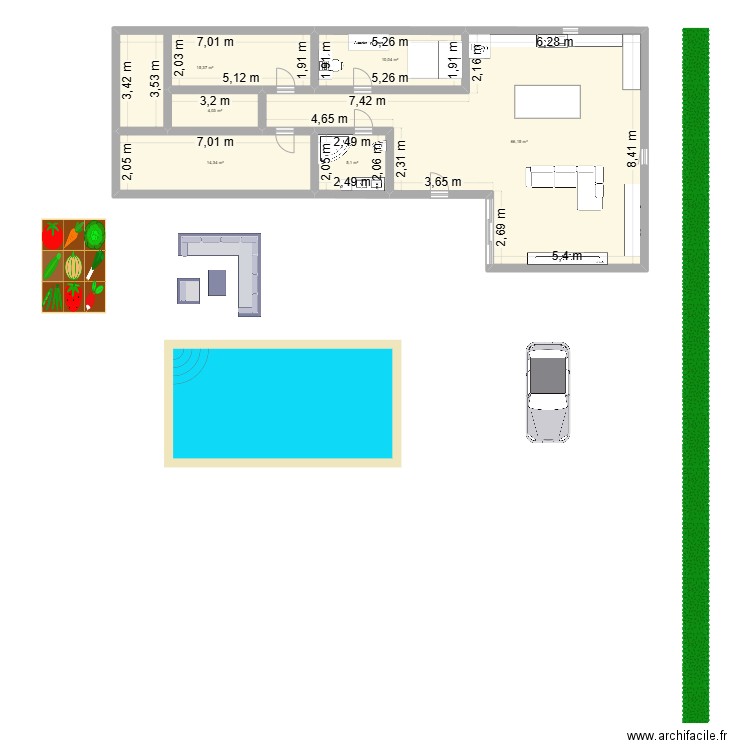 Maison LUQUET PICCO v2 avec possibilité d agrandissement. Plan de 6 pièces et 115 m2