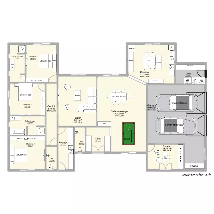 PLAN DEFINITIF 2 SALON EN CONTINUITE 9. Plan de 16 pièces et 250 m²