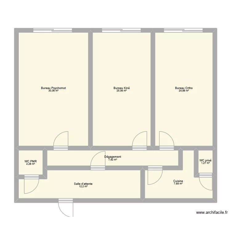 Cabinet paramed. Plan de 