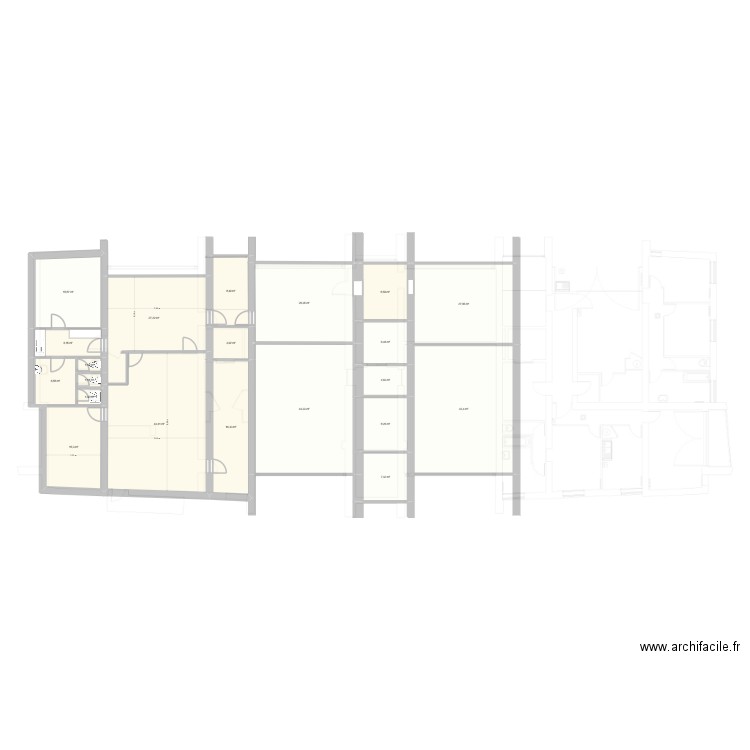 exixtant st catherine entresol. Plan de 21 pièces et 323 m2