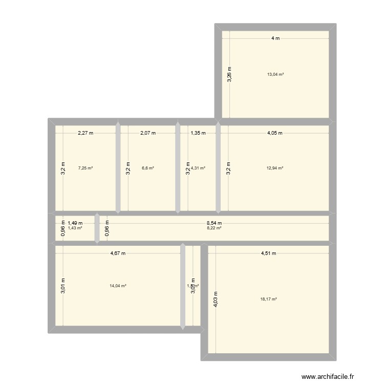 Cardo initial. Plan de 0 pièce et 0 m2