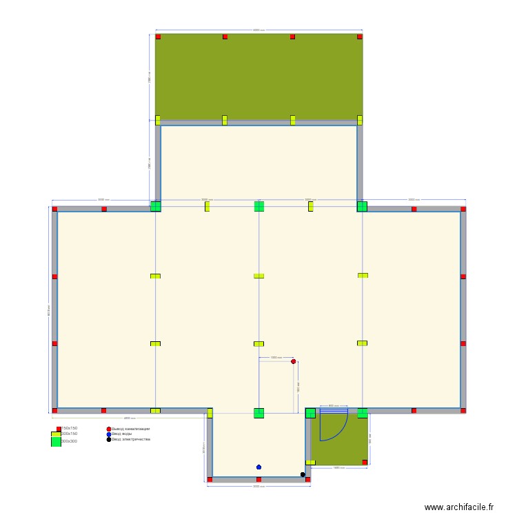 Антон 93 сваи. Plan de 3 pièces et 102 m2