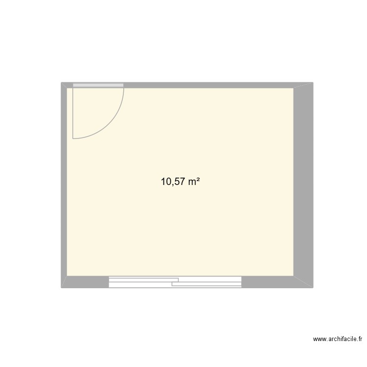 attique chambre 2. Plan de 1 pièce et 11 m2