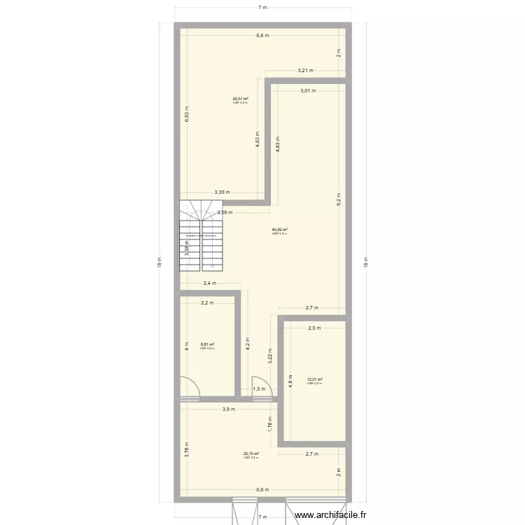 4 pieces mbratte 2. Plan de 5 pièces et 116 m²