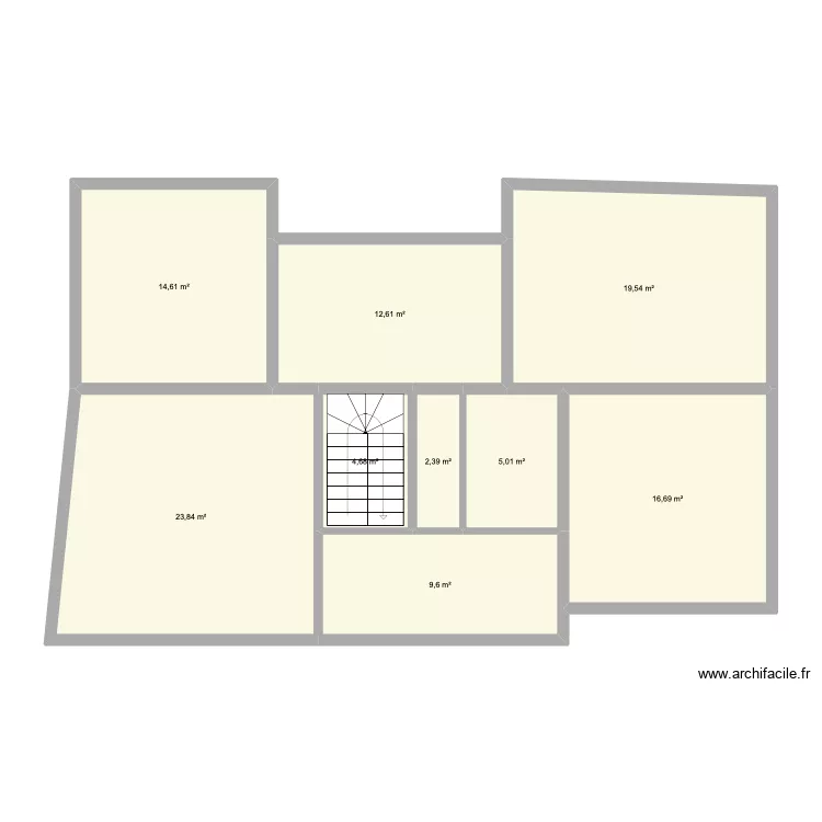 R+1 vendome. Plan de 9  et 109 m²