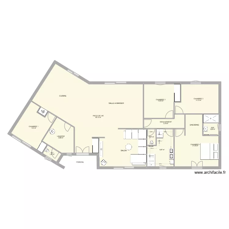 Maison Virazeil travaux v2. Plan de 11 et 179 m² Maison Virazeil travaux v2. Plan de 11 et 179 m²