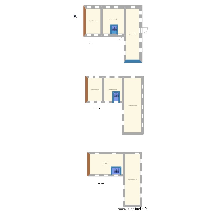 Trufft  Jean claude . Plan de 11 pièces et 98 m2