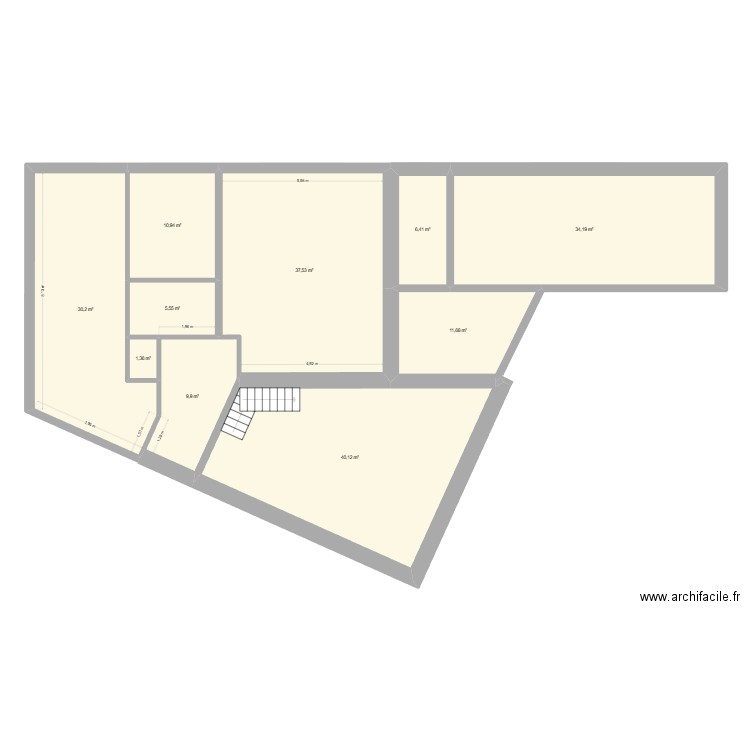 landaul rdc. Plan de 20 pièces et 376 m2