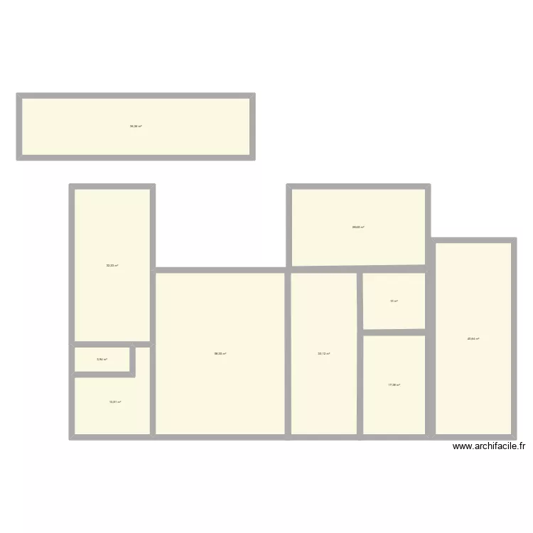 Croquis maison YVES. Plan de 