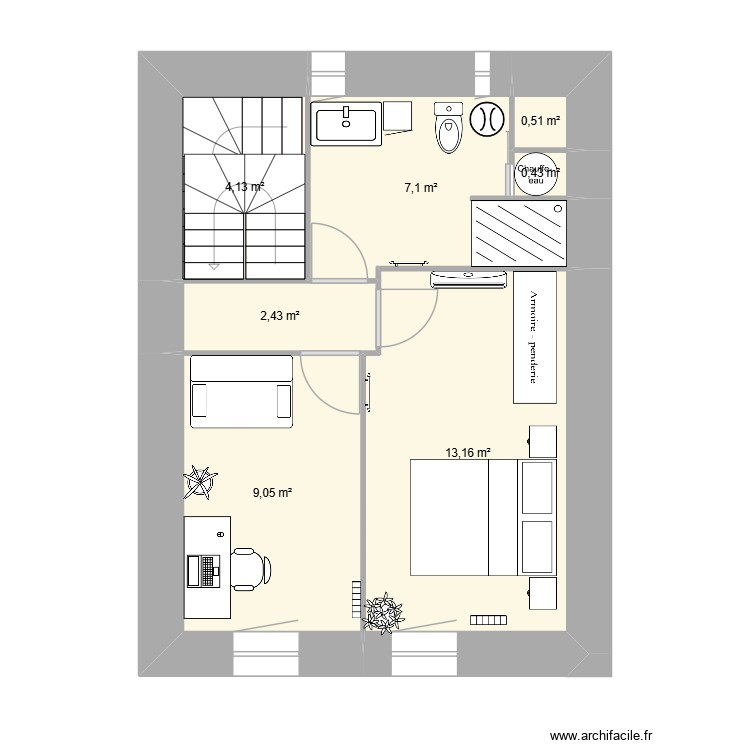 1er étage. Plan de 0 pièce et 0 m2 1er étage. Plan de 0 pièce et 0 m2