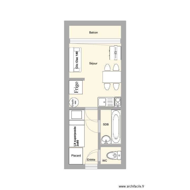 Arvire 9. Plan de 5 pièces et 12 m2