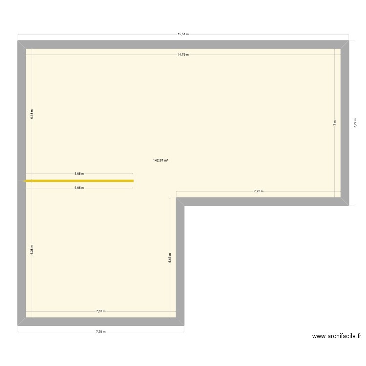 Manduel. Plan de 1 pièce et 143 m2