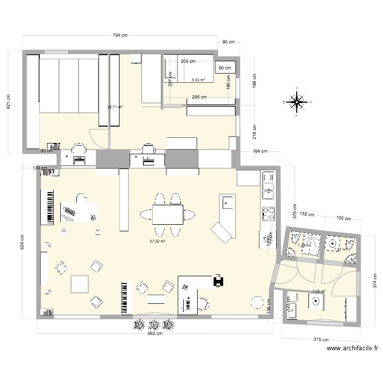 Scheugäßchen 3 V04. Plan de 6 pièces et 99 m2