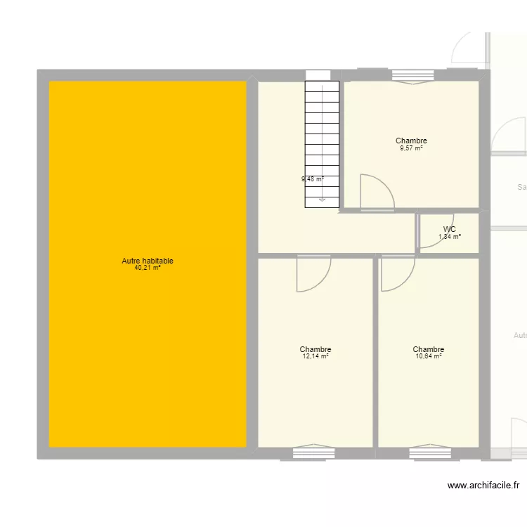 de la cruze. Plan de 11  et 196 m²