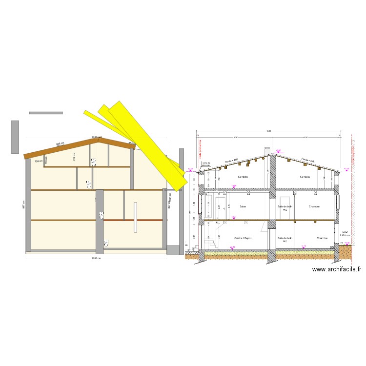 LE Coupe 7. Plan de 0 pièce et 0 m2