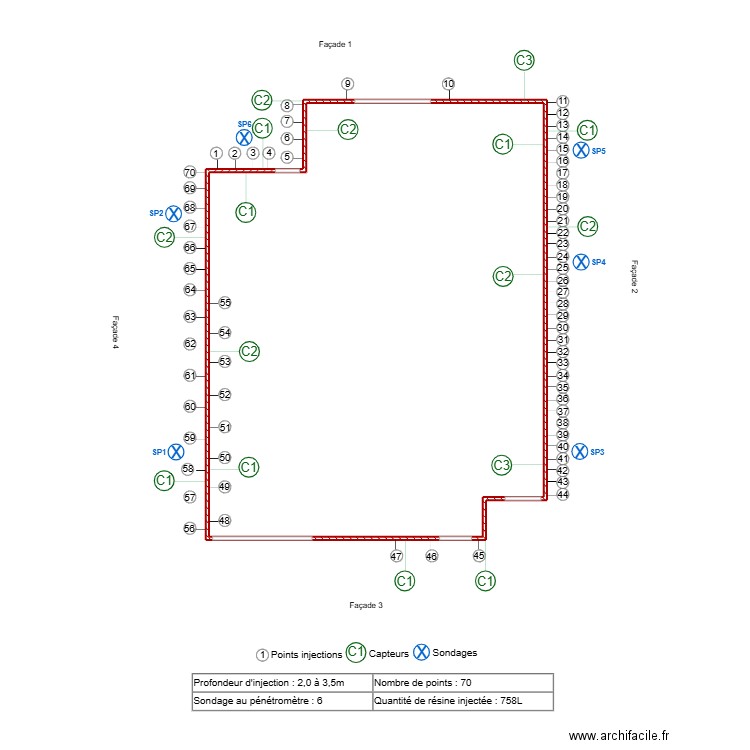 vinogrodoff 2. Plan de 1 pièce et 86 m2