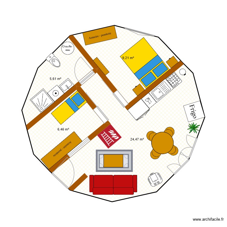 Yourte 2. Plan de 0 pièce et 0 m2 Yourte 2. Plan de 0 pièce et 0 m2