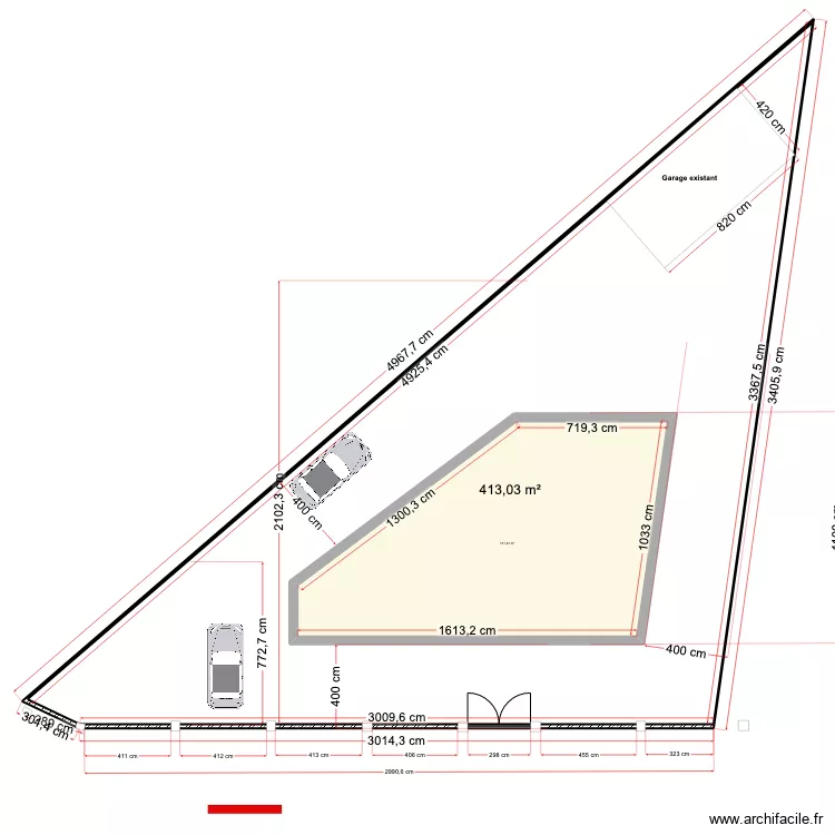 Masse EXISTANT 1 ave raspail 11 03 24. Plan de 