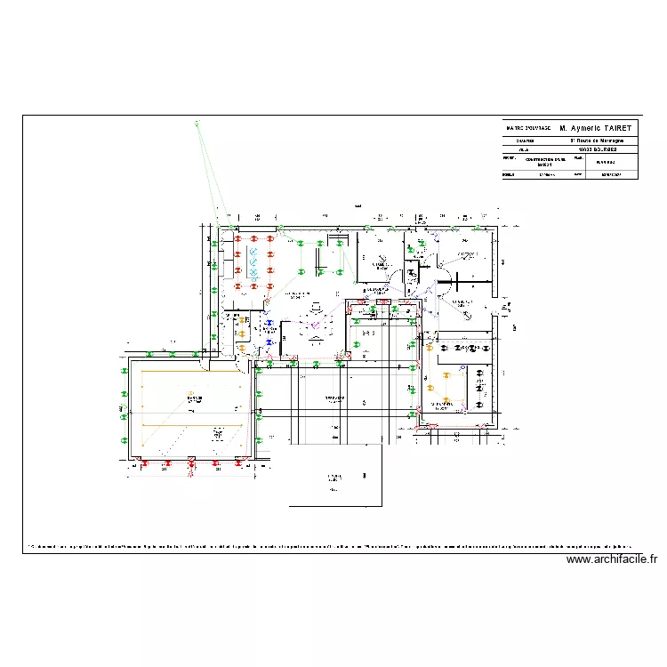 plan &eacute;lectrique maison. Plan de 