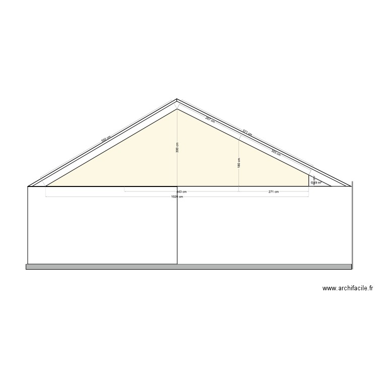 Plan Façade Extension. Plan de 0 pièce et 0 m2