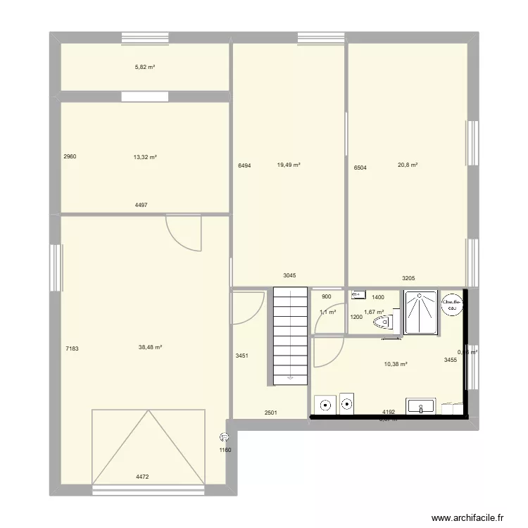 Maison Pfaffenheim sous-sol futur. Plan de 10  et 111 m²