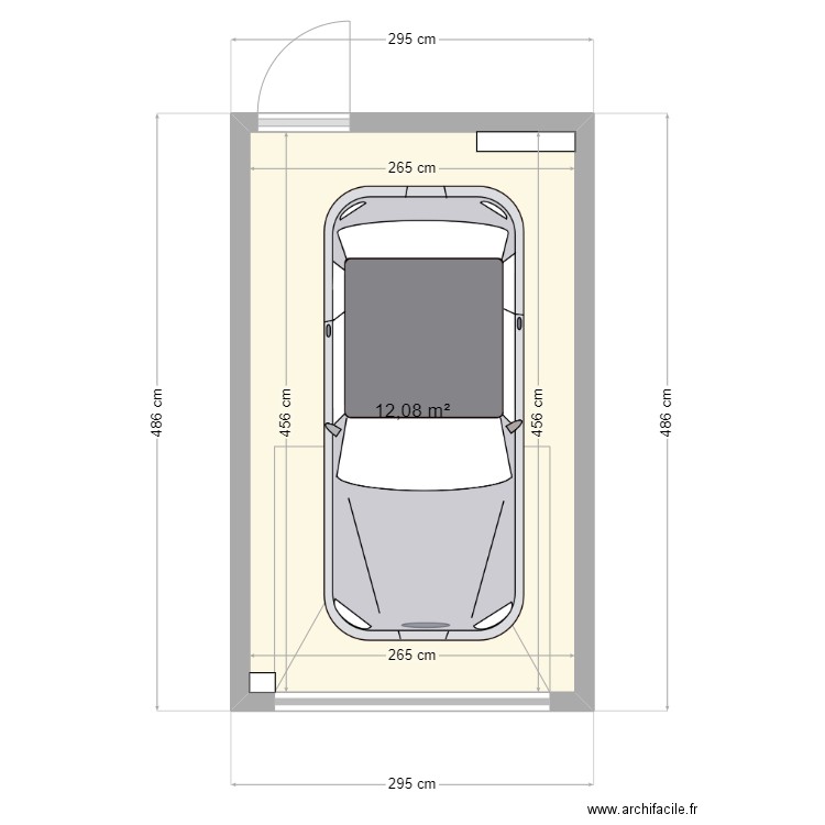 Alqueria Blanca. Plan de 1 pièce et 12 m2