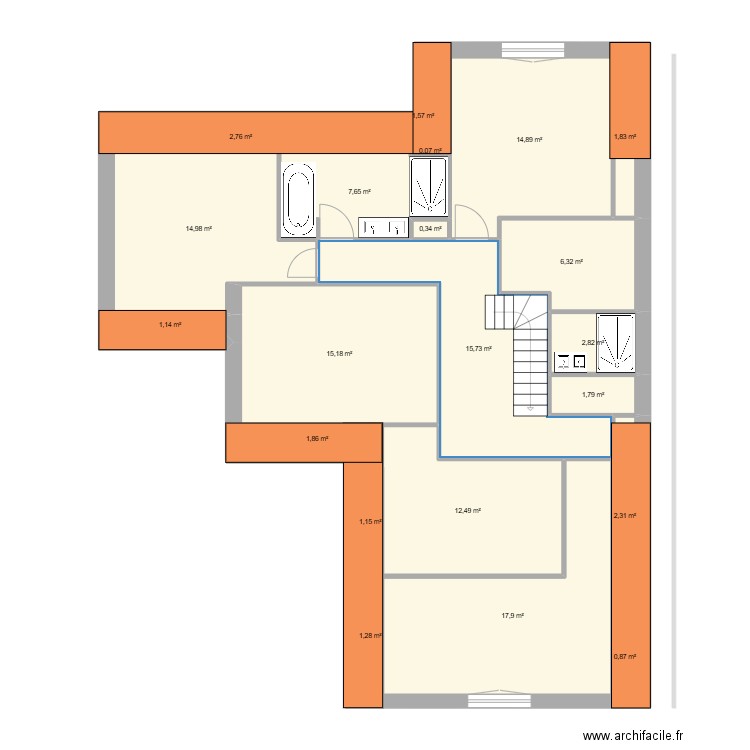 breviaire 3. Plan de 29 pièces et 252 m2