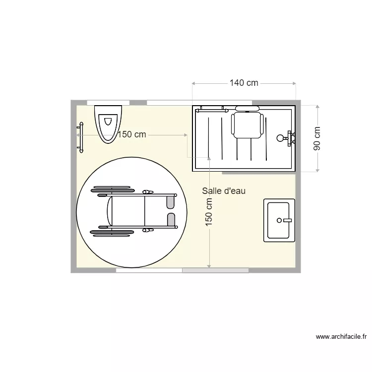plan apr&egrave;s travaux Magueur. Plan de 