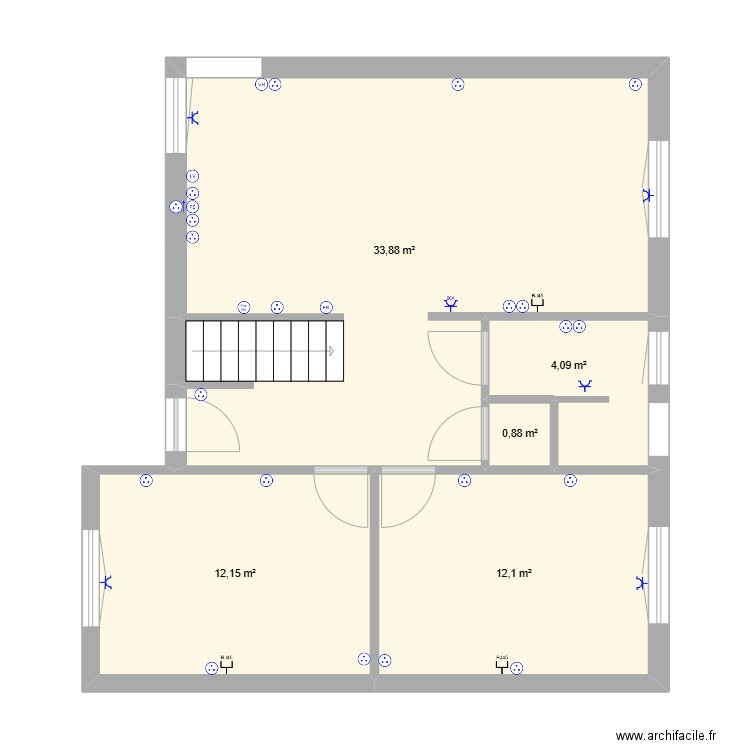 NIVEAU 1 ELECTRICITE. Plan de 0 pièce et 0 m2
