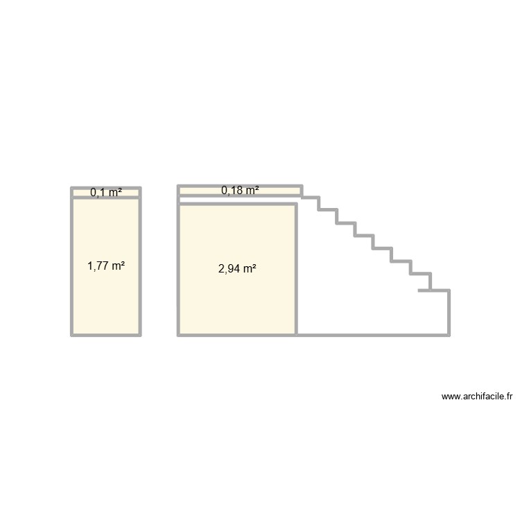 escalier. Plan de 0 pièce et 0 m2
