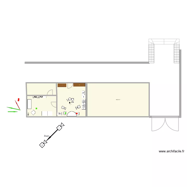 Appartement. Plan de 4  et 89 m²