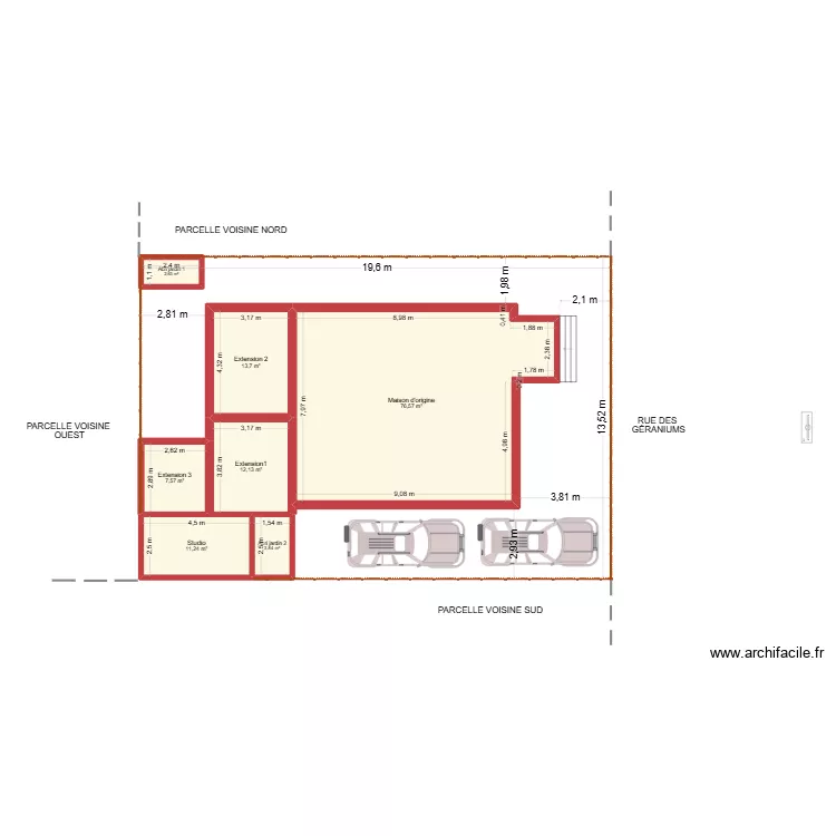 Plan de masse Canet existant actuel. Plan de 7 Pièces et 128 m² Plan de masse Canet existant actuel. Plan de 7 Pièces et 128 m²