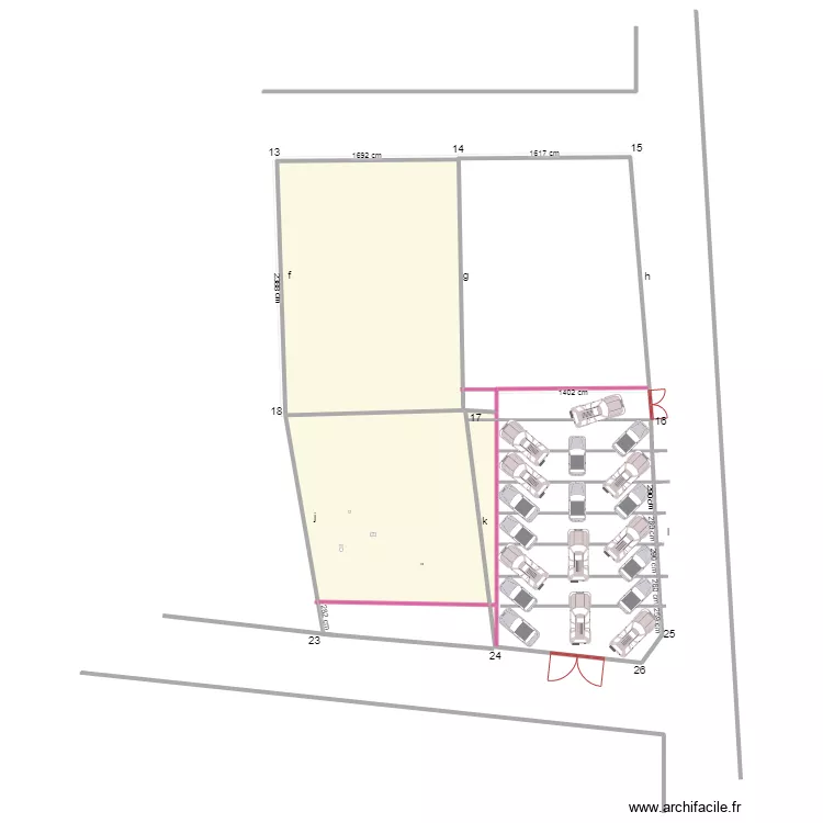 Amenaement gildas parcelle. Plan de 