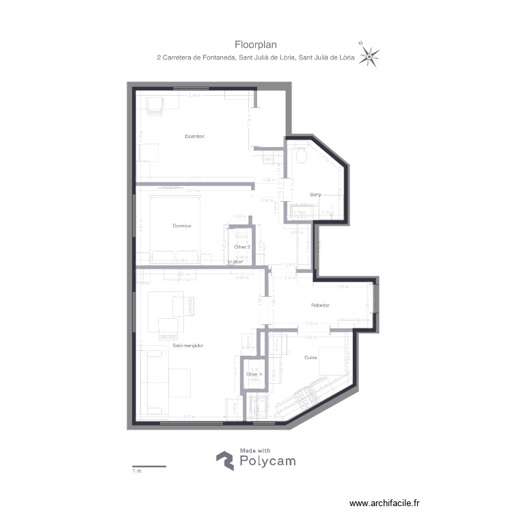 ed. sol&agrave; esc. b 3-2. sant juli&agrave;. Plan de 0 pièce et 0 m2