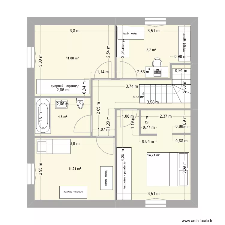 Test. Plan de 6 et 59 m² Test. Plan de 6 et 59 m²