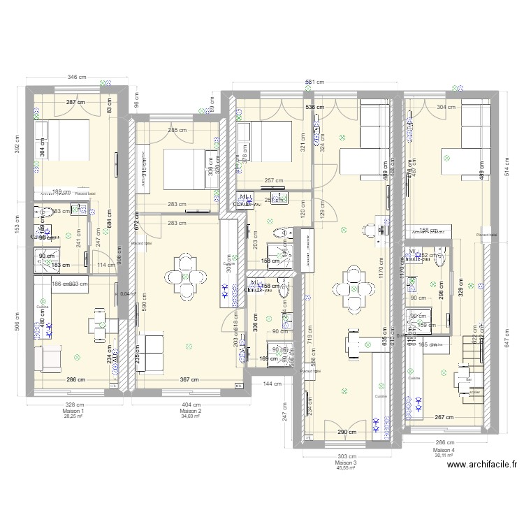 Roche 3 futur 2. Plan de 7 pièces et 147 m2